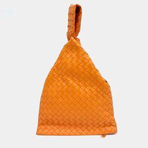 Bottega Veneta Orange Leather BV Twist bag