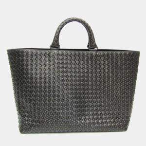Bottega Veneta Intrecciato Leather Handbag Black