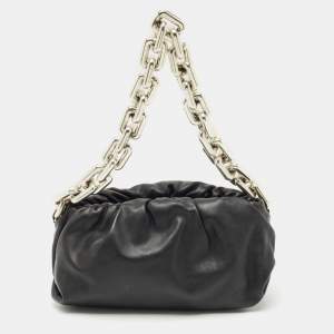 Bottega Veneta Black Leather The Chain Pouch Bag