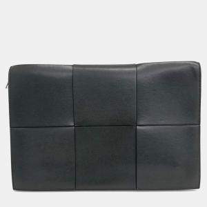 Bottega Veneta Green Leather Document Case