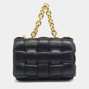 Bottega Veneta Black Leather padded chain cassette bag