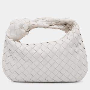 Pre Owned Bottega Veneta White Mini Nappa Intrecciato Jodie