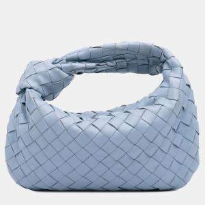 Bottega Veneta Blue Mini Nappa Intrecciato Jodie Bag