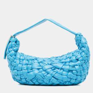 Bottega Veneta Blue Foulard Intrecciato Banana Bag