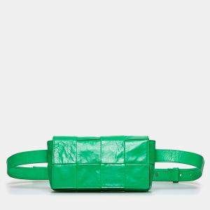 Bottega Veneta Green Mini Nappa Intrecciato Cassette Belt Bag