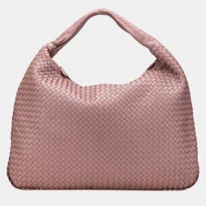 Bottega Veneta Pink Large Nappa Intrecciato Veneta Hobo