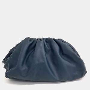 Bottega Veneta Navy Blue Leather Butter Calf Pouch