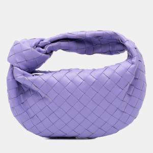 Pre Owned Bottega Veneta Purple Mini Nappa Intrecciato Jodie