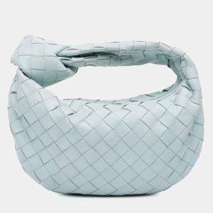 Pre Owned Bottega Veneta Blue Mini Nappa Intrecciato Jodie