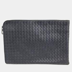 Bottega Veneta Grey Leather mesh clutch