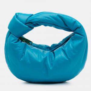 Pre Owned Bottega Veneta Blue Mini Nappa Puffy Jodie