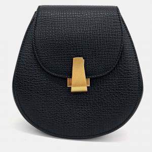 Pre Owned Bottega Veneta Black Leather Palmellato Belt Bag
