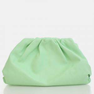 Pre Owned Bottega Veneta Green Calfskin The Pouch