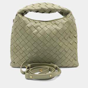 Pre Owned Bottega Veneta Beige Leather Mini Hop