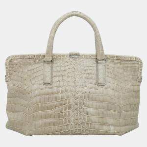 Pre Owned Bottega Veneta Crocodile Top Handle Handbag