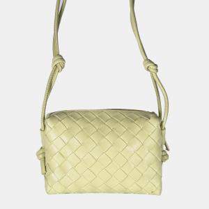 Pre Owned Bottega Veneta Mini Loop Intrecciato Leather Shoulder Bag