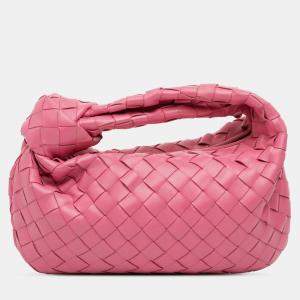 Pre Owned Bottega Veneta Pink Mini Nappa Intrecciato Jodie