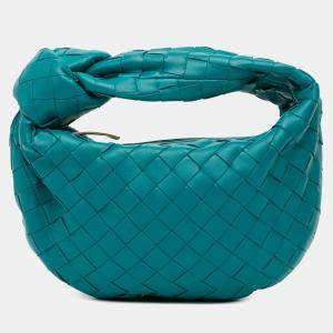 Pre Owned Bottega Veneta Blue Mini Nappa Intrecciato Jodie
