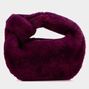 Pre Owned Bottega Veneta Purple Mini Shearling Jodie