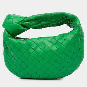 Pre Owned Bottega Veneta Green Mini Nappa Intrecciato Jodie