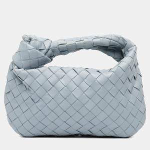 Pre Owned Bottega Veneta Blue Mini Nappa Intrecciato Jodie