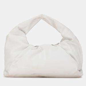 Pre Owned Bottega Veneta White Lambskin The Shoulder Pouch