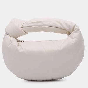 Pre Owned Bottega Veneta White Mini Nappa Puffy Jodie