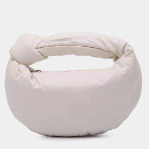 Pre Owned Bottega Veneta White Mini Nappa Puffy Jodie