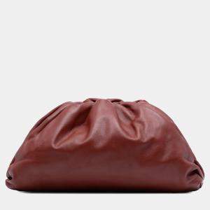 Pre Owned Bottega Veneta Red Teen Lambskin Pouch