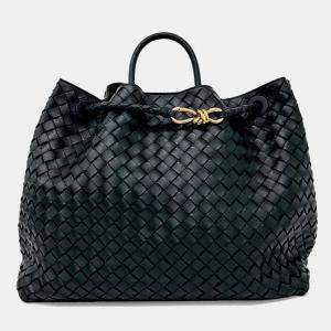 Pre Owned Bottega Veneta Green Leather Andiamo Large