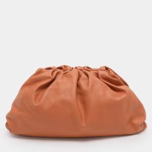 Pre Owned Bottega Veneta Clay Leather Large The Pouch Clutch