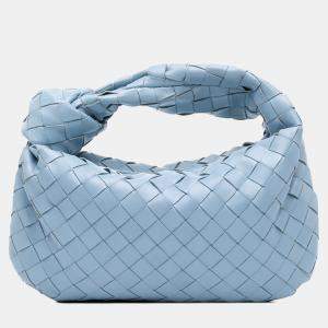 Pre Owned Bottega Veneta Blue Mini Nappa Intrecciato Jodie