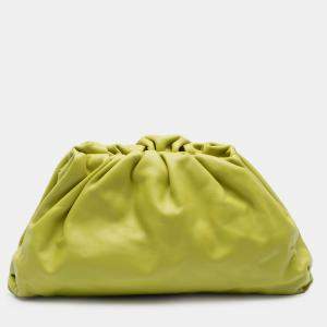 Pre Owned Bottega Veneta Yellow Lambskin The Pouch