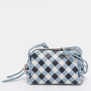 Pre Owned Bottega Veneta Tri Color Intrecciato Leather Concert Pouch