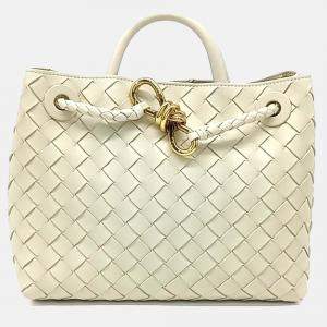 Pre Owned Bottega Veneta Beige Leather Andiamo Small