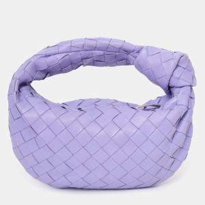 Pre Owned Bottega Veneta Purple Intrecciato Leather Mini Jodie