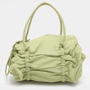 مملوكة مسبقًا حقيبة ساتشل بوتيغا فينيتا جلد أخضر