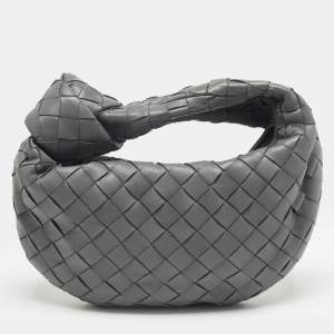 Pre Owned حقيبة هوبي بوتيغا فينيتا جودي صغيرة جلد إنتريشياتو أسود