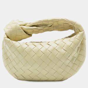 مملوكة مسبقًا حقيبة بوتيغا فينيتا جودي الصغيرة نسيج ناعم انتريشياتو صفراء