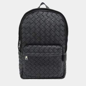 مملوكة مسبقًا Bottega Veneta Black Leather Backpack