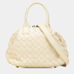 Pre Owned حقيبة ساتشل بوتيغا فينيتا باوليتو نابا إنتريشياتو أصفر صغير