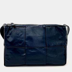 Pre Owned حقيبة كاميرا بوتيغا فينيتا أركو جلد فيروزي