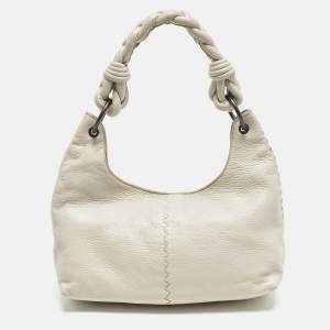 مملوكة مسبقًا Bottega Veneta Braided Handle Light Purple Leather Hobo
