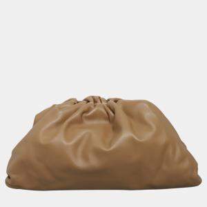 Pre Owned Bottega Veneta The Pouch Brown Leather Bag
