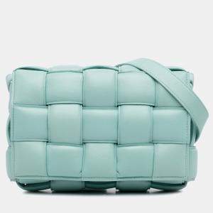 مملوكة مسبقًا Bottega Veneta Blue Nappa Intrecciato Padded Cassette Crossbody