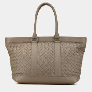 مملوكة مسبقًا Bottega Veneta Brown Nappa Intrecciato Tote