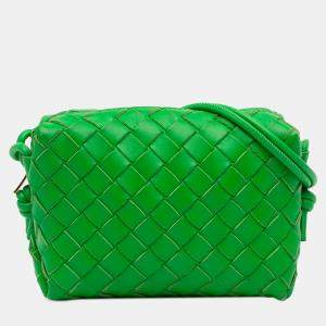 مملوكة مسبقًا Bottega Veneta Green Mini Lambskin Intrecciato Loop Camera Bag
