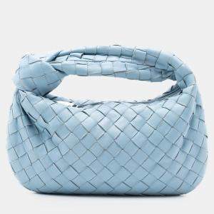 Pre Owned Bottega Veneta Blue Mini Nappa Intrecciato Jodie