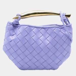 مملوكة مسبقًا Bottega Veneta Purple Baby Lambskin Intrecciato Sardine
