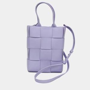 مملوكة مسبقًا Bottega Veneta Mini Cassette Leather Tote Bag Purple